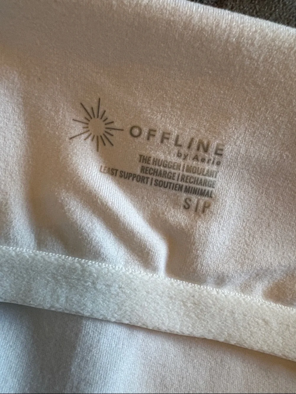 Aerie offline the hugger Women’s White Tank Bralette - Minimal Strappy Crop Top - Picture 4 of 5